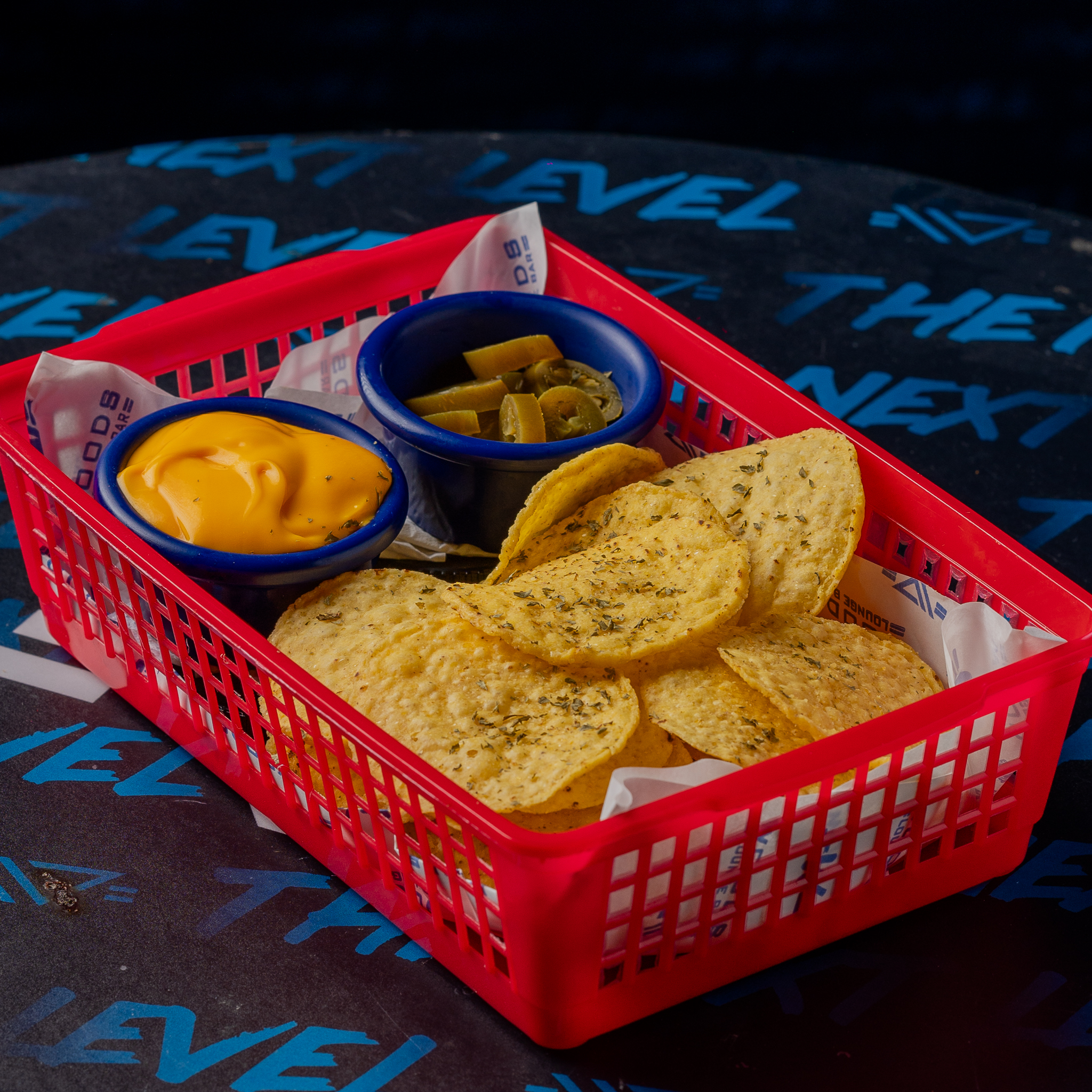 Nachos con queso Woods