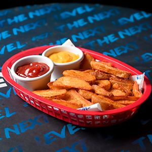 Papas Campesinas con Queso Cheddar - acompañante de Woods Lounge Bar